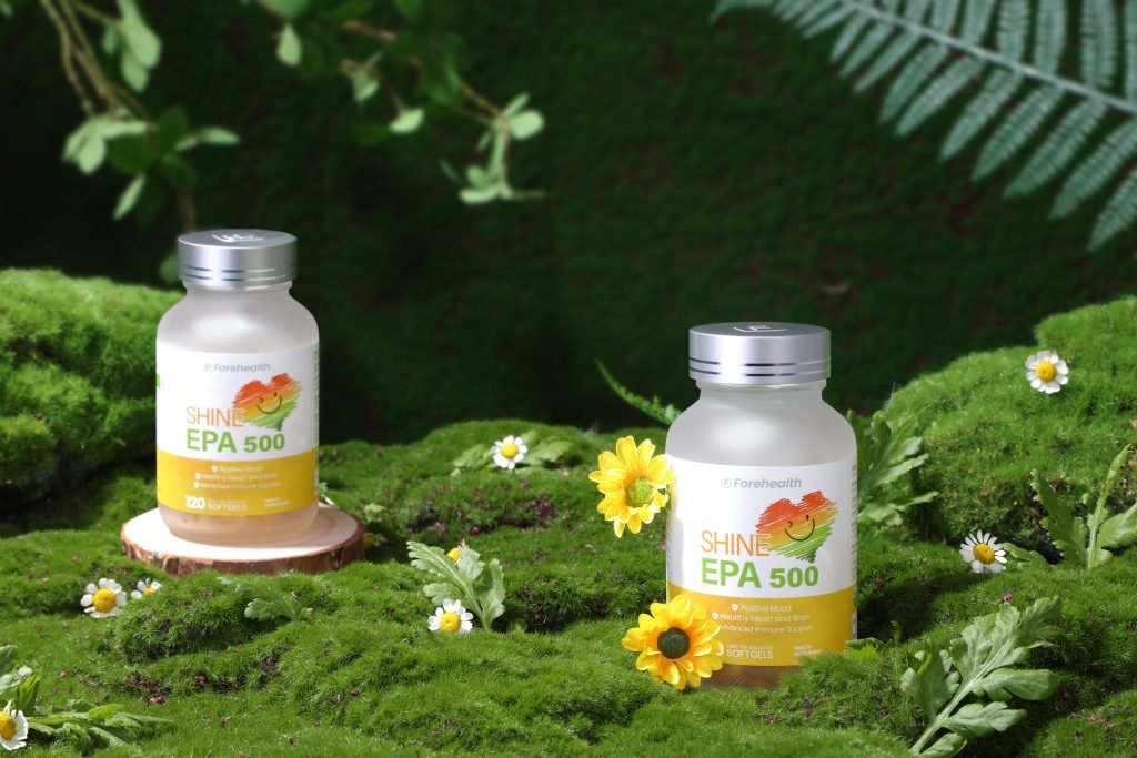 Forehealth EPA 500 fish oil capsules – high strength omega-3 EPA supplement for heart, brain, and joint health